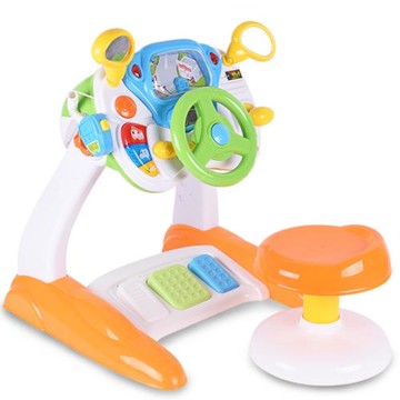 兒童仿真駕駛室臺模擬方向盤操作臺 2-6歲兒童玩具亞馬遜跨境玩具