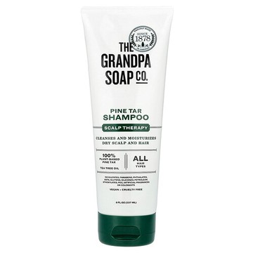 The Grandpa Soap Co., 松焦油洗髮水，頭皮護理，8 液量盎司（237 毫升）