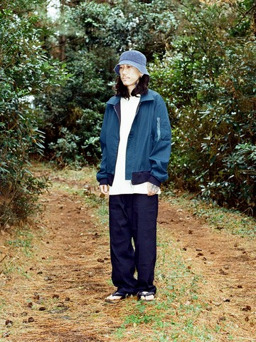Reversible Linen Set-Up Blouson_Dark Green