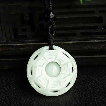 【神明過爐🙏🏻】隔日到貨 純天然平安扣 道家八卦平安扣 天然材質項鏈 平安扣項鏈 本命年護身符 男女項鏈 保平安 招財