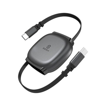 INTOPIC 廣鼎 SEEK Type-C 公/公 PD 240W伸縮充電線0.9M/灰 CB-CRC-53-GR