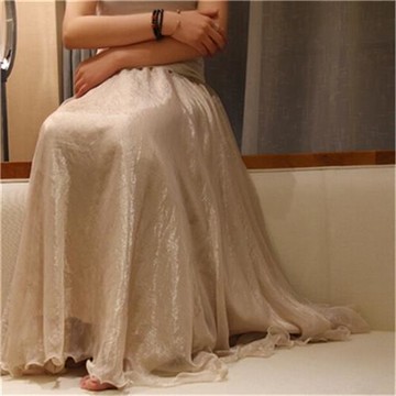 波西米亞8米大擺半身裙金絲雪紡面料舞蹈裙沙灘長裙