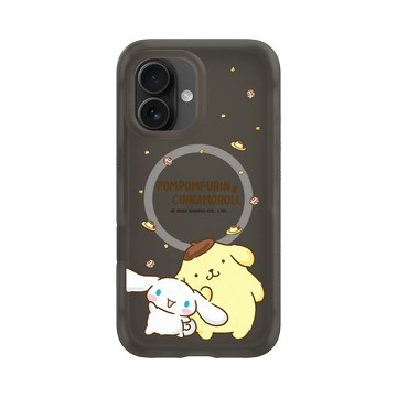 iPhone 16 AirX 本質黑 - 三麗鷗-布丁狗＆大耳狗綜合圖 Mix Characters - 食物系列-甜點世界