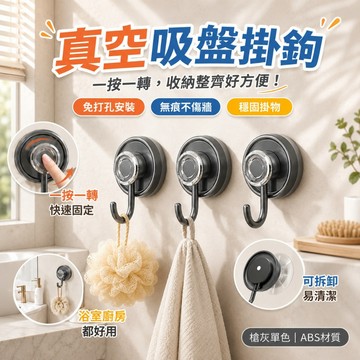 🔥隔日到貨🔥旋轉吸盤掛鉤 真空吸盤掛鉤 強力吸盤掛勾 免打孔掛鉤 衣帽掛鉤 浴室掛鉤 臥室掛鉤 桌邊掛勾 玄關掛鉤 掛鉤