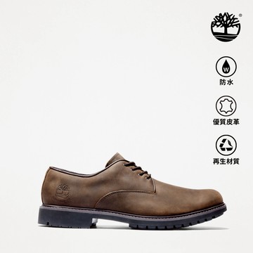 男款棕色防水皮革休閒鞋|5550R242