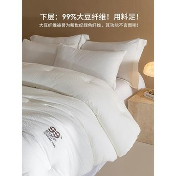 7A抗菌全棉水洗棉99%大豆纖維被子被芯提花春秋被加厚冬被子母被