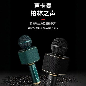 {可打統編 超低價}柏林之聲話筒音響一體麥克風家用無線藍牙手機唱歌神器帶聲卡變聲