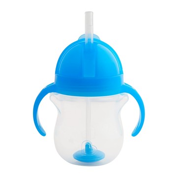 munchkin 滿趣健 貼心鎖滑蓋360度吸管防漏杯 207ml  藍色  1個