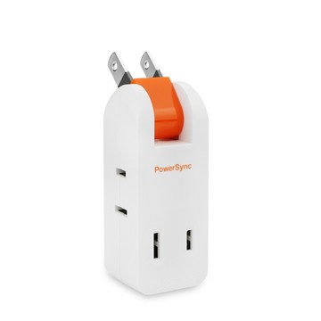 PowerSync 2P 4插防雷擊180度旋轉壁插/最新安規款(TC4P9N)