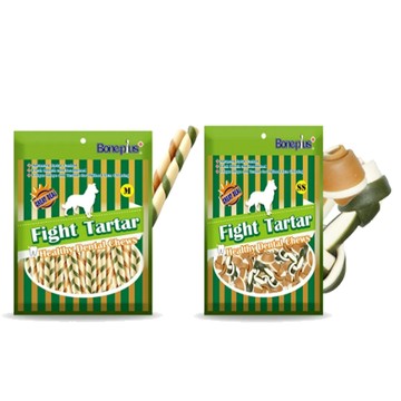 潔牙骨 【3入組】Bone Plus-綜合雙色潔牙骨結/綜合雙色潔牙軟笛酥 (超值包)-SS/S/M/L 300~340g