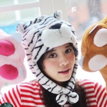 子安的店【106011912】花豹 老虎 可愛保暖造型帽