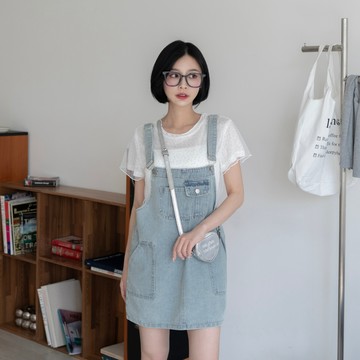 現貨~春夏提案🤍前口袋牛仔吊帶裙【JJ813532】DesireShop
