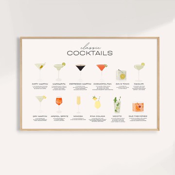 現代極簡風 掛畫 海報 無框畫 / 經典調酒 Classic Cocktails