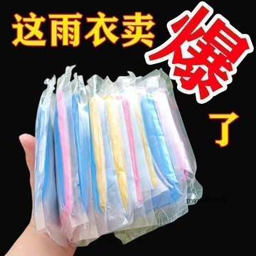 臺灣出貨 特厚卡片雨衣壓縮便攜一次性雨衣成人旅行戶外透明雨披防文創