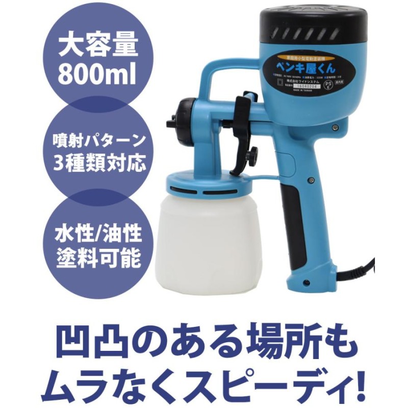 スプレーガン 電動 電動スプレーガン 塗装ガン エアスプレーガン 塗料 車 塗装機 コンプレッサー不要 電動塗装機 電動ペインター 家庭用  ペンキ屋くん | LINEショッピング