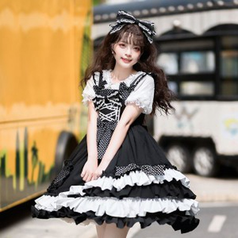 メイド服 ロリータ 長袖 コスプレ ワンピース Lolita 衣装 可愛い