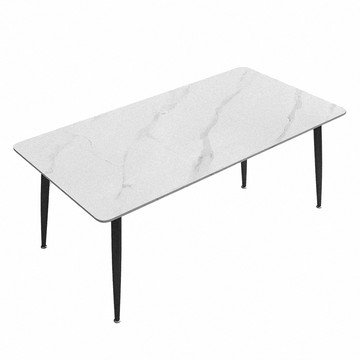 IHouse-北歐風 大理石紋岩板餐桌 (長140*寬80*高75)/休閒桌/桌子/吧檯白岩板