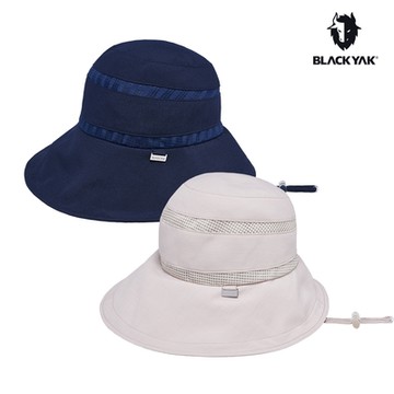 BLACKYAK 韓國 女 大帽緣遮陽帽(海軍藍/淺卡其) | 透氣 圓盤帽 遮陽帽 登山必備 休閒帽 登山帽|BYBB1WAF03