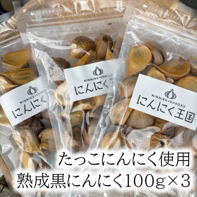 ふるさと納税 田子町 たっこにんにく使用熟成黒にんにく 100g×3パック