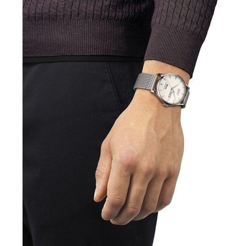 TISSOT ティソット メンズ 腕時計 アクセサリー Heritage Visodate Mesh Strap Watch, 40mm 