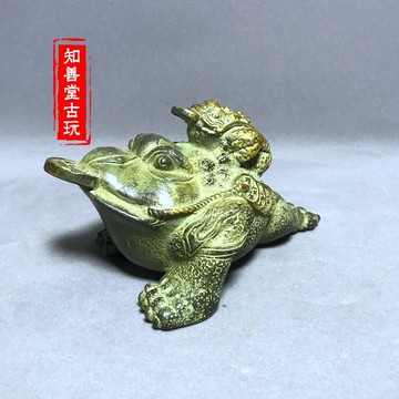 古玩銅器老銅器仿古銅器銅蟾蜍招財進寶蟾蜍擺件家居辦公裝飾用品