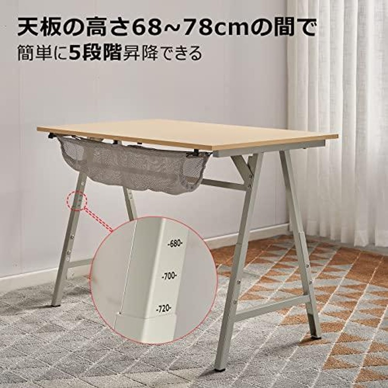 KR スタンディングデスク 昇降デスク 幅100cm 奥行60cm 高さ68~78cm