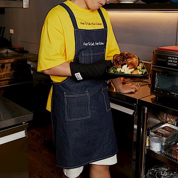 自訂款電繡標語圍裙-OB大尺碼