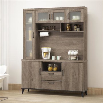 MUNA 莫可灰橡色5尺餐櫃/碗盤櫃(全組)