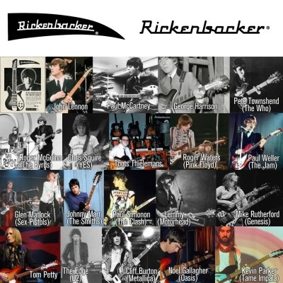 [2XLサイズお取り寄せ3〜4週間] Rickenbacker（リッケンバッカー） エレキギター ロゴTシャツ 大きいサイズ ブラック |  LINEショッピング