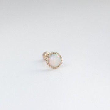 14K 復古鑲蛋白石鎖珠耳環(單個)耳骨 耳窩 不退色