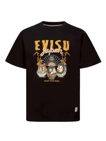 Kumadori Daruma Print Regular Fit T-shirt