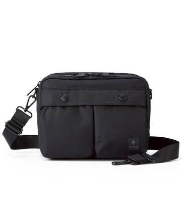 【PORTER INTERNATIONAL】COVE雙層斜背包(S)  11890-00301(黑色)