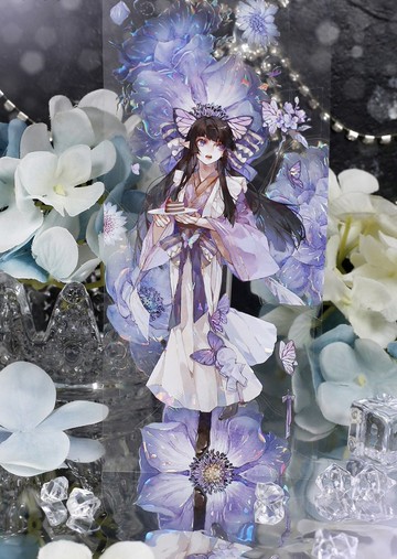 暮染煙嵐 和風幻想に咲く 花纏う少女たち PET 紙膠帶 貝殼光