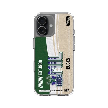 iPhone 17 Clear Case（相機按鈕） 透明 - NBA - 復古球員卡-密爾瓦基公鹿 Milwaukee Bucks - Vintage Card