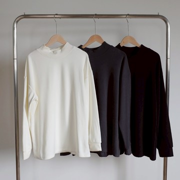 平價衣著 立領雙面磨毛大學T 男女皆可 情侶裝 S-XL 加大尺碼 大學T 高領 保暖上衣 冬天女裝 t恤 發熱衣 高