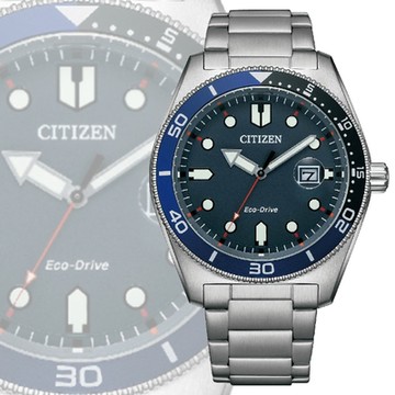 CITIZEN 星辰 GENTS 光動能 復古玩色運動風 男錶 藍色 AW1761-89L 送禮 禮物 推薦