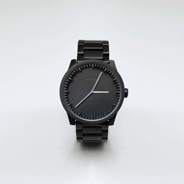 Tube ｜北歐工業齒輪設計腕錶 (42mm,霧黑、黑鋼帶)