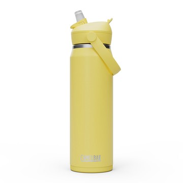 【墾趣】CAMELBAK 750ml Flip Straw不鏽鋼多水吸管保溫瓶(保冰) 檸檬黃