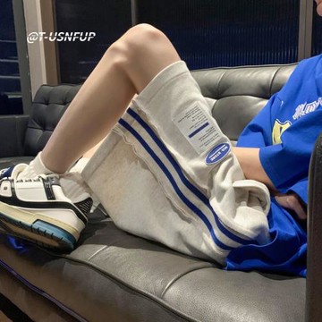 短褲男夏季薄款寬松大碼純棉休閑五分褲美式潮牌透氣籃球運動中褲