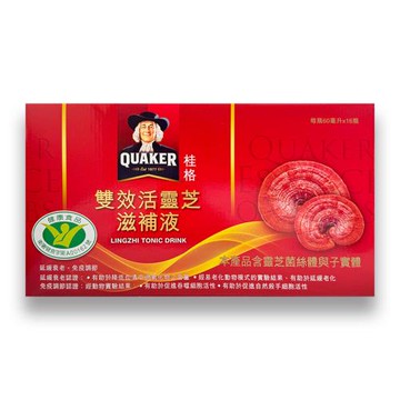 QUAKER 桂格 雙效活靈芝 滋補液（16瓶/盒）