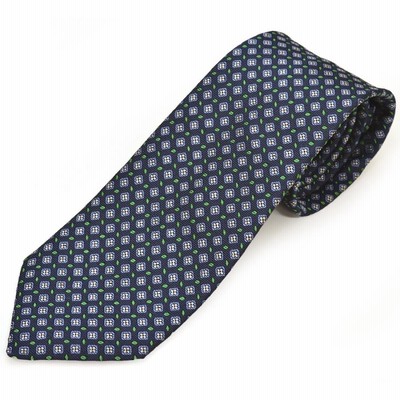 Aquascutum アクアスキュータム ネクタイ メンズ 花柄/フラワー柄シルクネクタイ(サイズ剣幅8cm)eam22w009 114-02 NAVY ネイビー