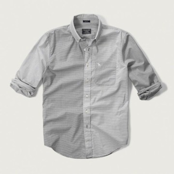 *最低價* AF a&f Abercrombie & Fitch 長袖 襯衫 灰色 0148