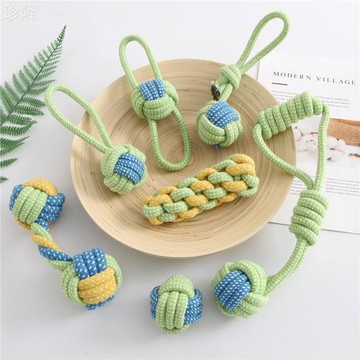 狗狗玩具繩結磨牙耐咬潔齒編織球泰迪金毛大中小型犬寵物棉繩玩具