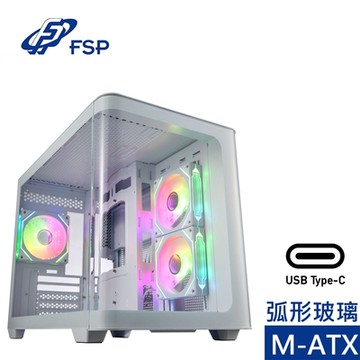 FSP 全漢 S380-WA M-ATX電腦機殼(白色)