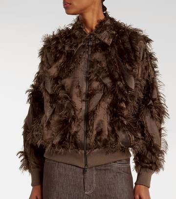 Brunello Cucinelli Feather-trimmed jacket