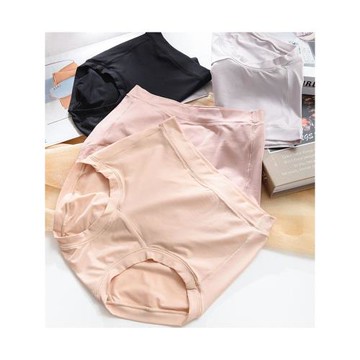 絲藝 真絲無痕透氣中腰高腰內褲桑蠶絲裸感高彈垂感女士平角內褲