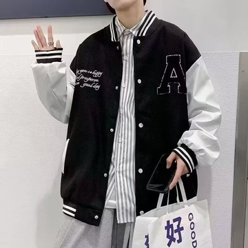 限時優惠 情侶夾克衫 外套男棒球服男裝2025春秋季大碼港風潮流ins上衣寬鬆學生夾克衫