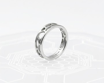 沃羅諾伊格A款戒指 鏡絲雙面原色 不鏽鋼 抗過敏 台灣製造