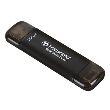 Transcend ESD310C 256GB USB3.2 雙介面固態行動碟｜太空黑