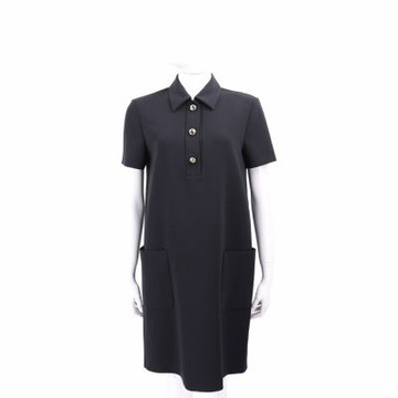 Max Mara-STUDIO AUSTIN POLO領 黑色直筒洋裝 連身裙